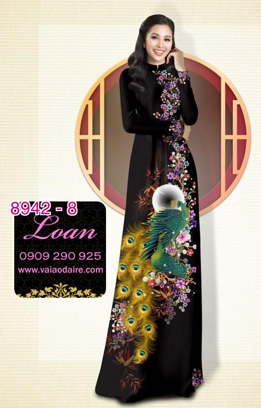 Vải áo dài chim Công