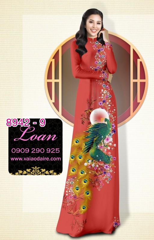 Vải áo dài chim Công