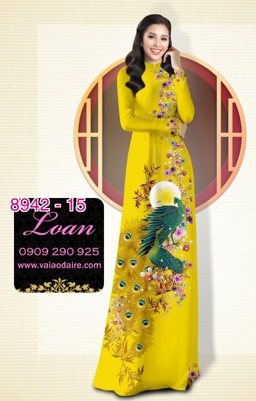 Vải áo dài chim Công