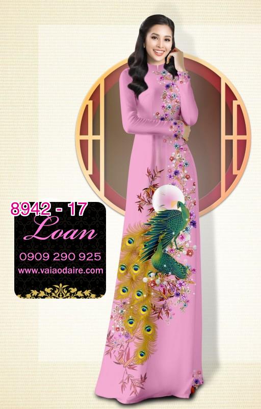 Vải áo dài chim Công