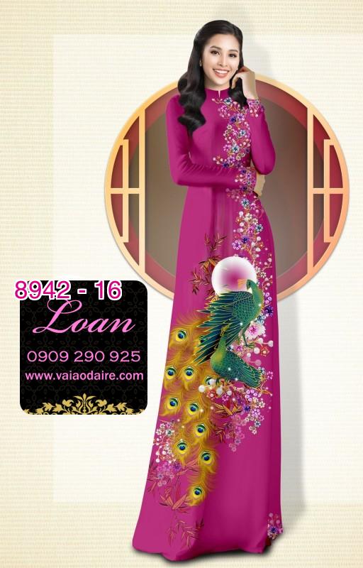Vải áo dài chim Công