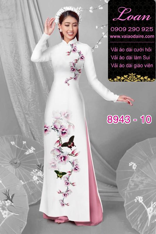 Vải áo dài hoa 3D