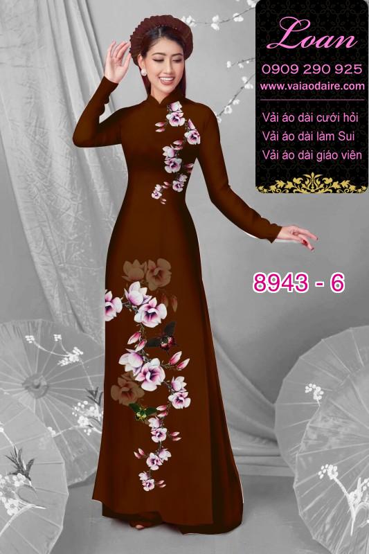 Vải áo dài hoa 3D
