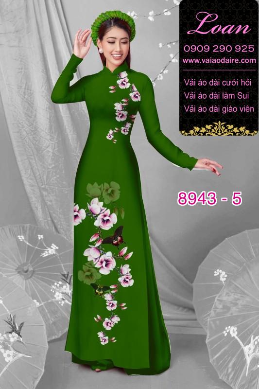 Vải áo dài hoa 3D