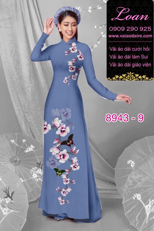 Vải áo dài hoa 3D