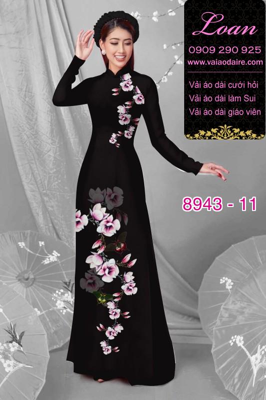 Vải áo dài hoa 3D