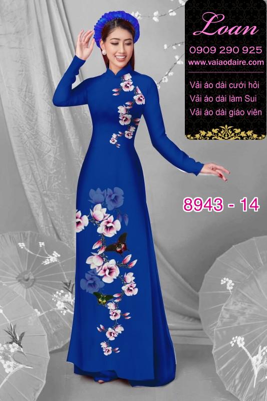 Vải áo dài hoa 3D