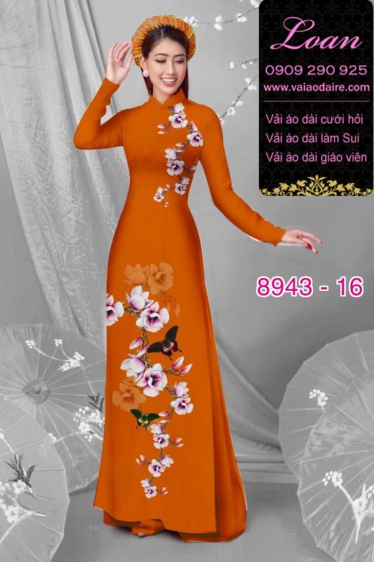 Vải áo dài hoa 3D