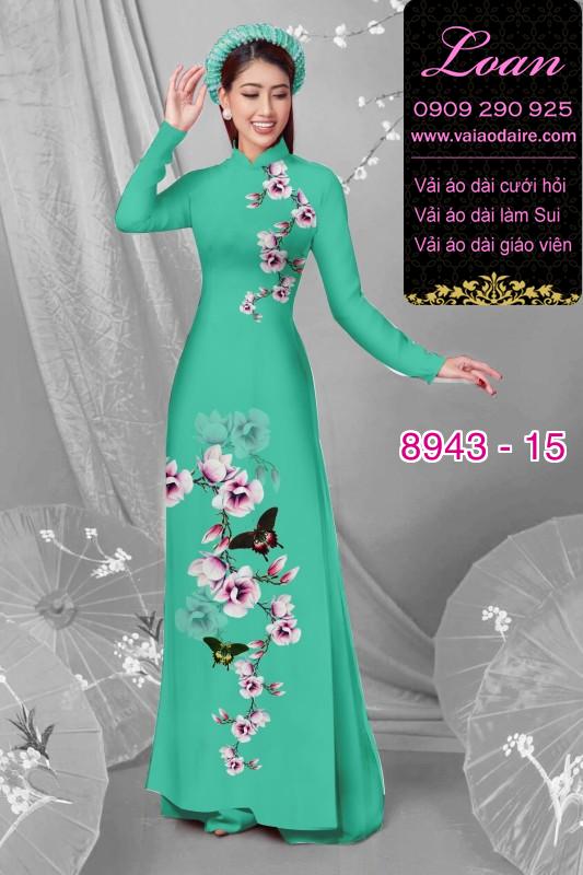 Vải áo dài hoa 3D