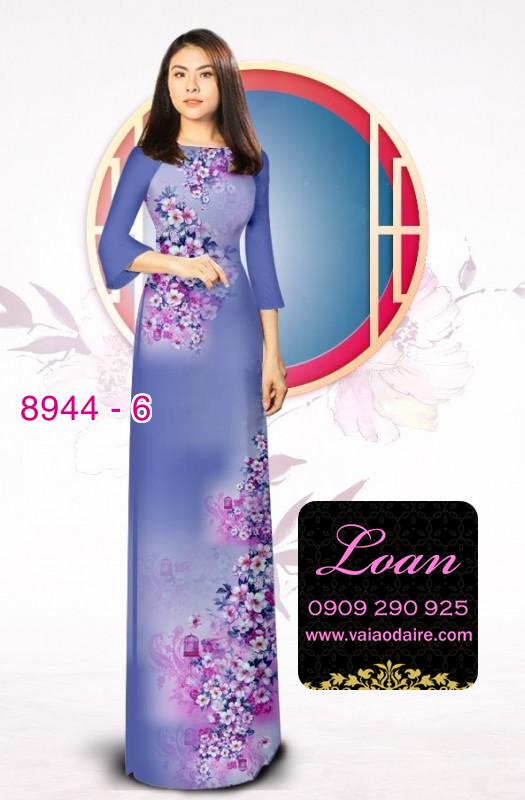 Vải áo dài hoa 3D