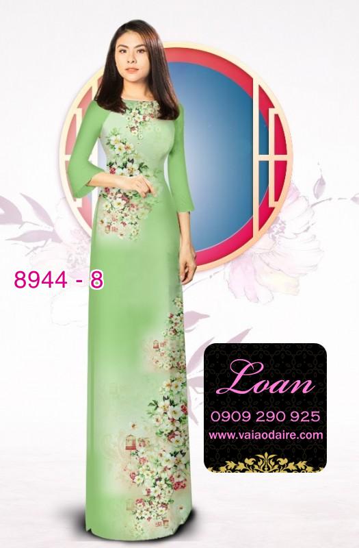 Vải áo dài hoa 3D