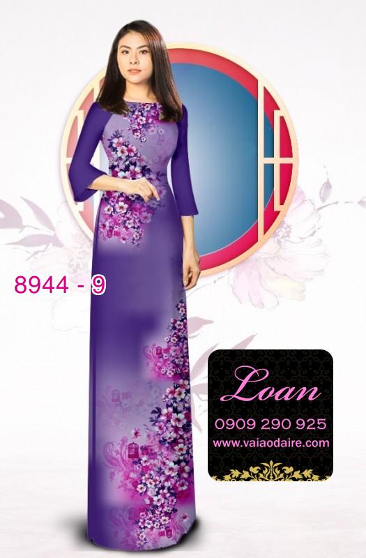 Vải áo dài hoa 3D