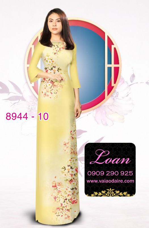 Vải áo dài hoa 3D