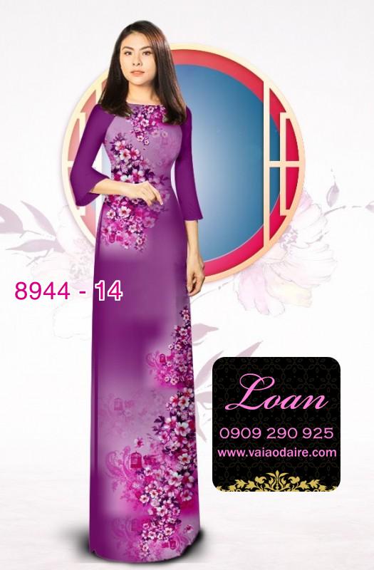 Vải áo dài hoa 3D