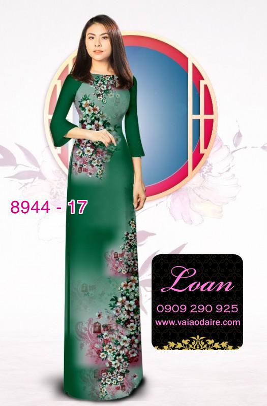 Vải áo dài hoa 3D