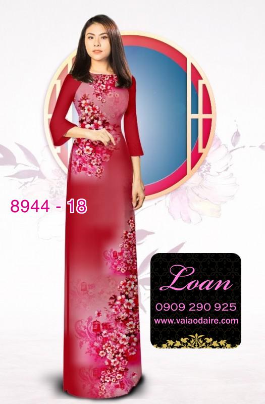 Vải áo dài hoa 3D