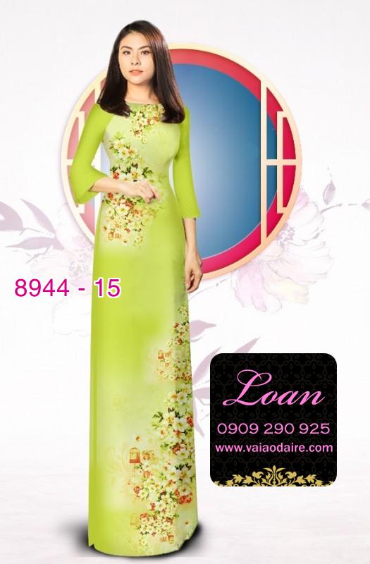 Vải áo dài hoa 3D