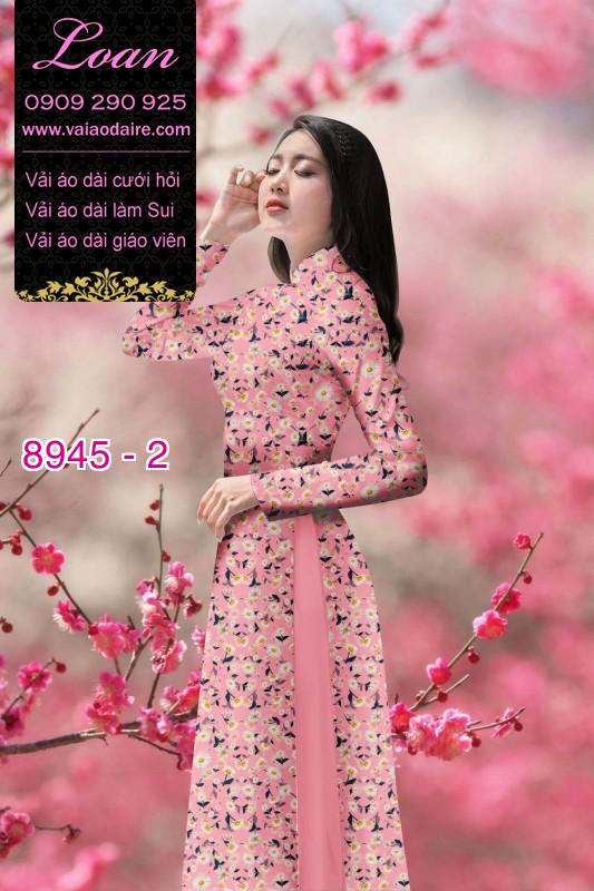 Vải áo dài hoa nhí Vải áo dài hoa nhí