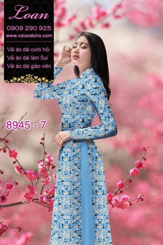 Vải áo dài hoa nhí Vải áo dài hoa nhí