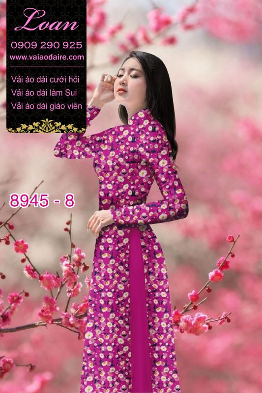 Vải áo dài hoa nhí Vải áo dài hoa nhí