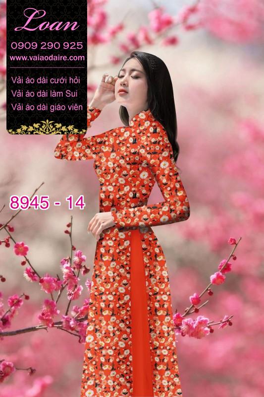 Vải áo dài hoa nhí Vải áo dài hoa nhí