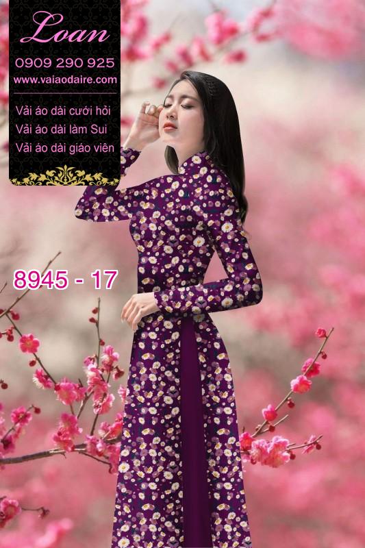 Vải áo dài hoa nhí Vải áo dài hoa nhí
