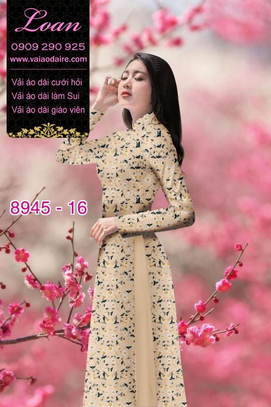 Vải áo dài hoa nhí Vải áo dài hoa nhí
