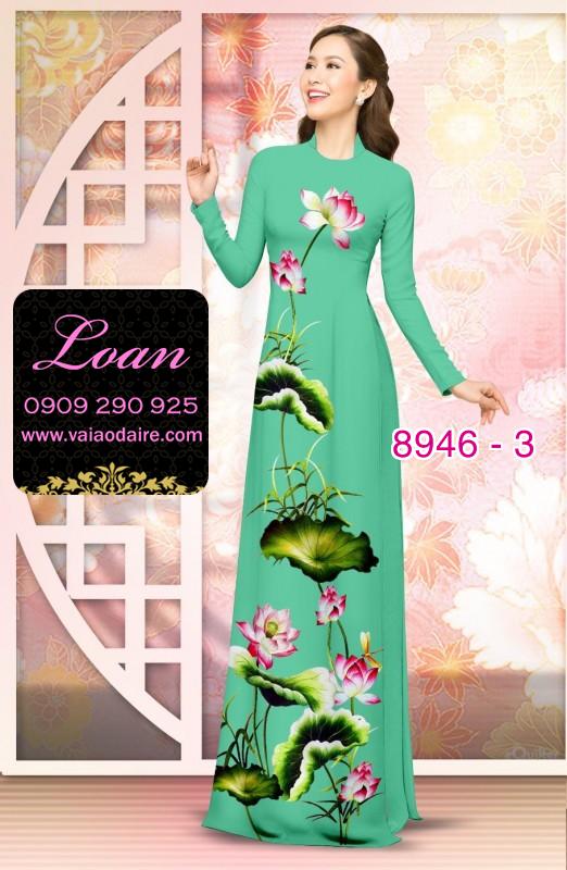 Vải áo dài hoa Sen