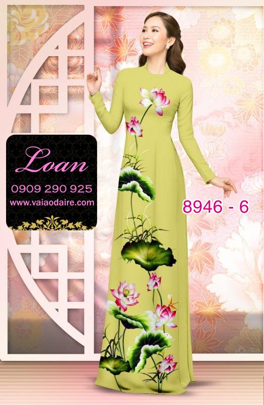 Vải áo dài hoa Sen