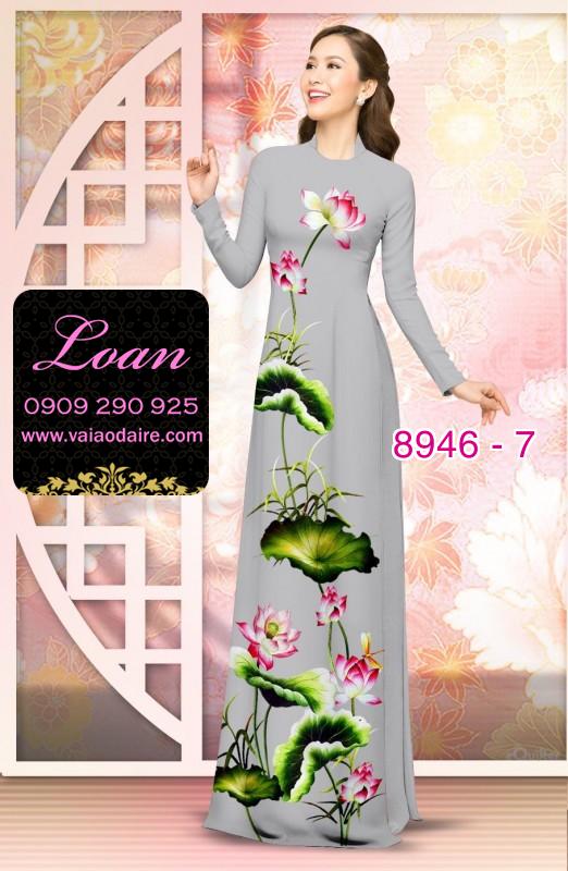 Vải áo dài hoa Sen