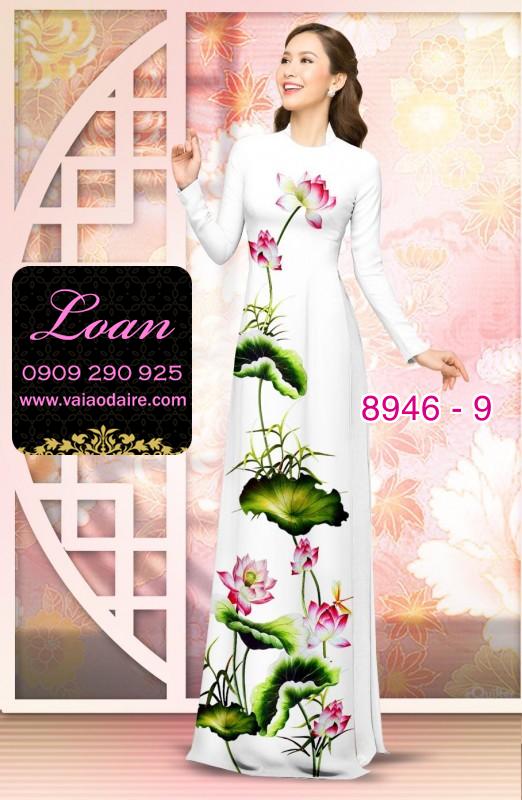 Vải áo dài hoa Sen