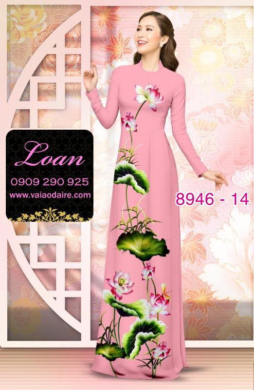 Vải áo dài hoa Sen