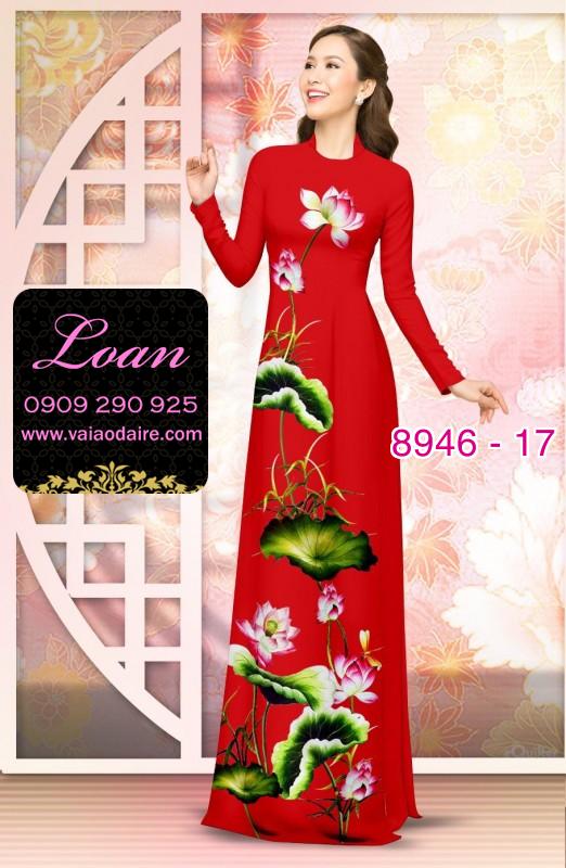 Vải áo dài hoa Sen