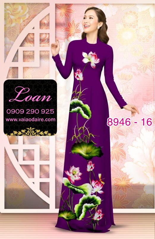 Vải áo dài hoa Sen