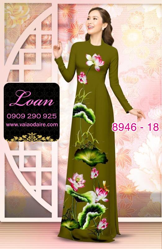 Vải áo dài hoa Sen