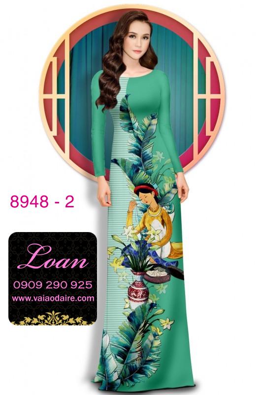 Vải áo dài hình thiếu nữ