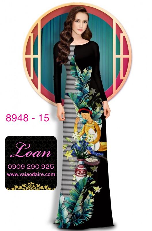 Vải áo dài hình thiếu nữ