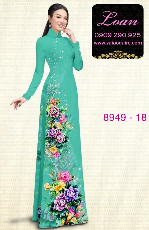 Vải áo dài hoa 3D
