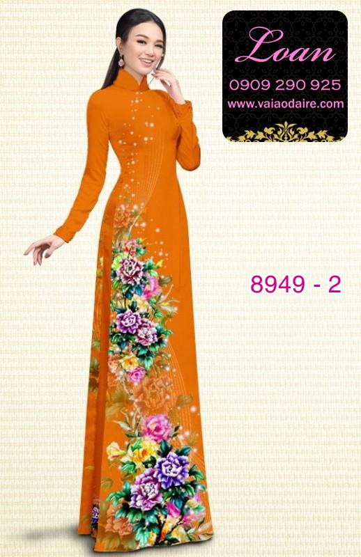 Vải áo dài hoa 3D
