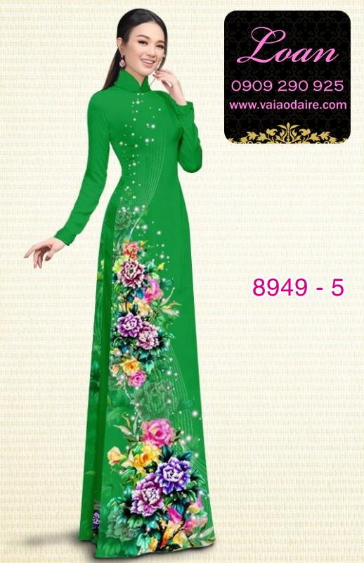 Vải áo dài hoa 3D