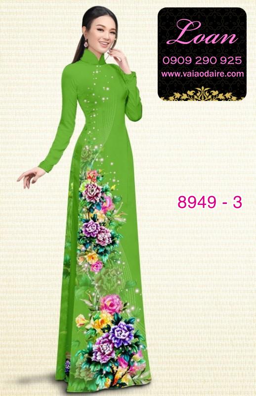 Vải áo dài hoa 3D