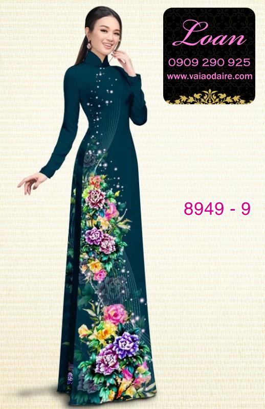 Vải áo dài hoa 3D