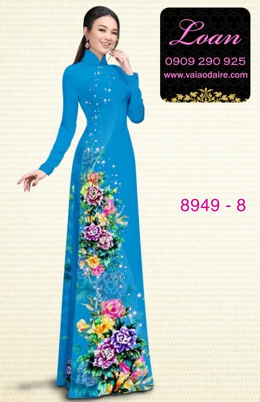 Vải áo dài hoa 3D