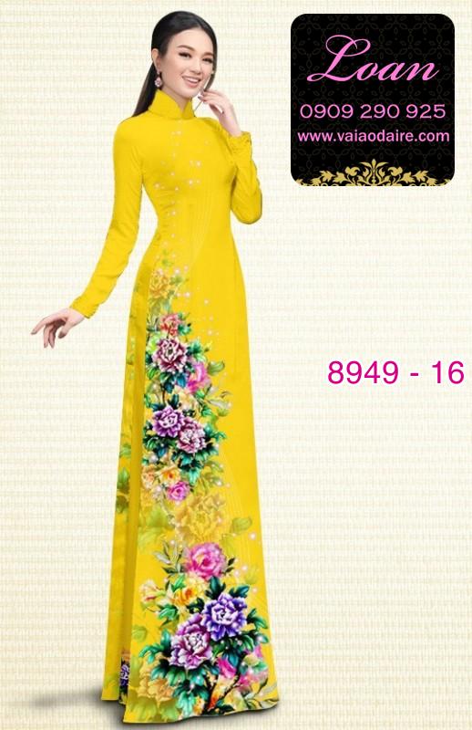 Vải áo dài hoa 3D