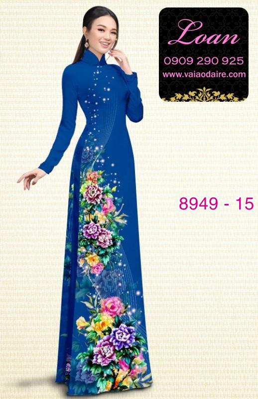 Vải áo dài hoa 3D