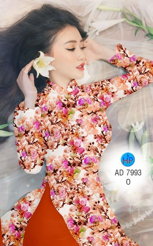 Vải áo dài hoa nhí