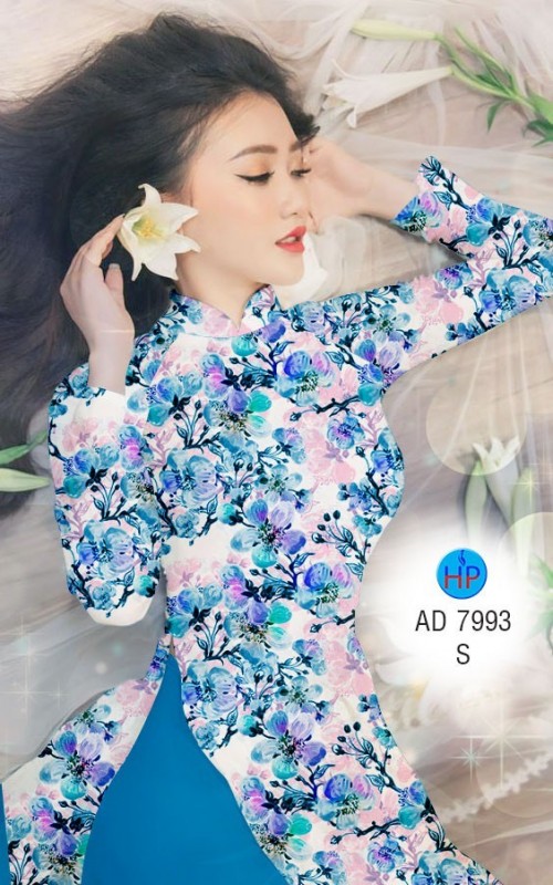 Vải áo dài hoa nhí