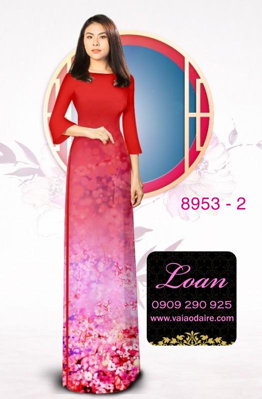 Vải áo dài hoa 3D