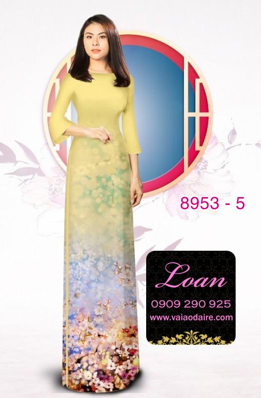 Vải áo dài hoa 3D