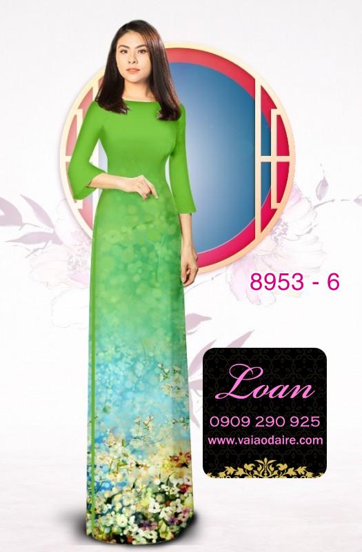 Vải áo dài hoa 3D